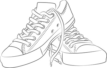 sport shoes isolated on white background vector