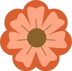 Simple Flat Vector Floral Design