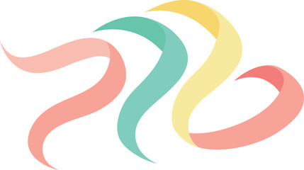 Abstract colorful flowing ribbons vector illustration scalable eps graphic design elements
