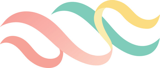 Colorful flowing ribbons vector illustration abstract swirls for design projects scalable eps icon