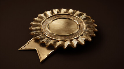 An excellence recognition concept depicted with a golden award emblem symbolizing achievement, distinction and high level performance.
