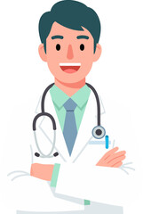 Smiling Male Doctor with Stethoscope Portrait