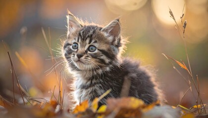 Obraz premium cat on the grass