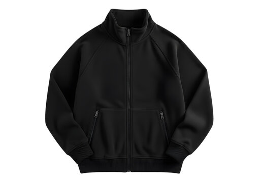 Black half zip fleece jacket with pockets