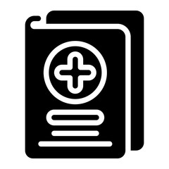 medical report glyph icon