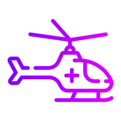 Obraz premium helicopter gradient icon