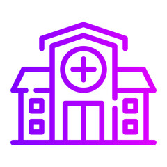 Fototapeta premium hospital gradient icon