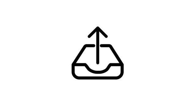 Simple Animated Upload Icon with Up Arrow.