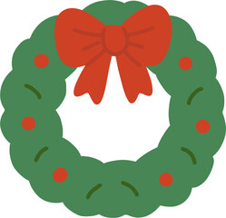 Christmas Wreath Illustration