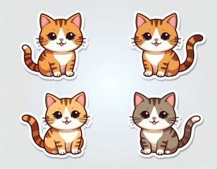 Obraz premium cat sticker for kids