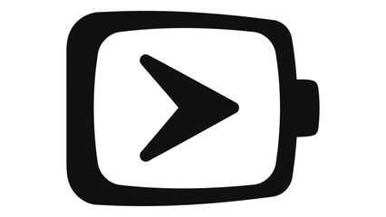 Modern vehicle gps system icon with a play button symbol indicating tracking and navigation functionality for cars and t