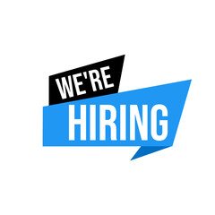 we are hiring png, career opportunity label, vacancy promotion icon, stylish hiring banner, digital job notice, corporate recruitment sign