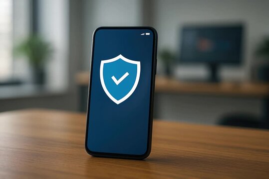 Cybersecurity mobile app displaying multi-factor authentication data safe