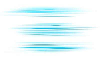 Dynamic blue horizontal light lines PNG in motion with speed effect. Bright laser beam streaks emphasize futuristic energy. Ideal for sci-fi backgrounds and tech designs. Festive light rays.