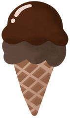 Cute Watercolor Chocolate Sweets and Dessert Clipart Set