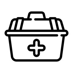 first aid kit line icon