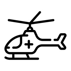 helicopter line icon