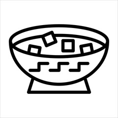 A simple single chinese mapo tofu icon for design element or coloring book element