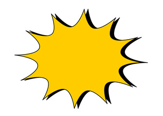 Comic starburst yellow explosion shape