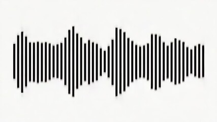 Dynamic audio waveform animation with sleek black bars against a clean white background, perfect for adding a modern tech vibe to your project and enhancing the visual appeal