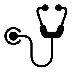 stethoscope glyph icon