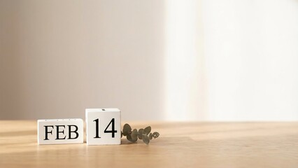 Celebrate love with a Valentine's Day block decor and eucalyptus, a lovely symbol of romance and affection on February 14th