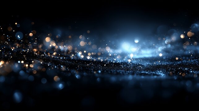 elegant dark new year background with cinematic glow and bokeh lights