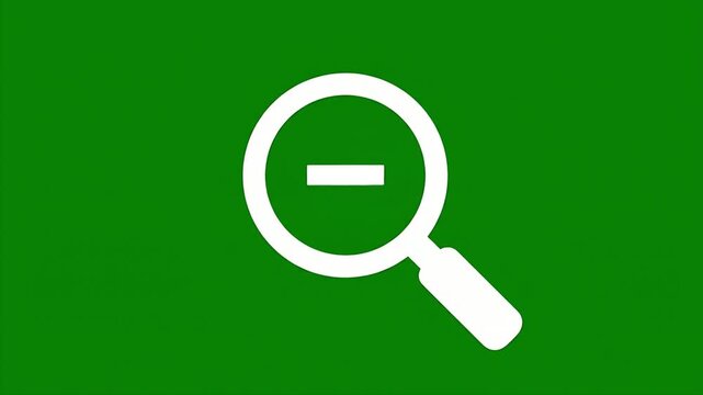 Animated Green Zoom In And Out Icons.