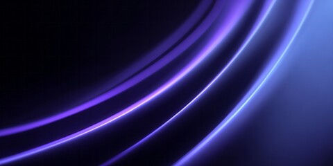 Fototapeta premium Abstract digital background displays glowing neon curves shifting from deep violet to bright blue tones.