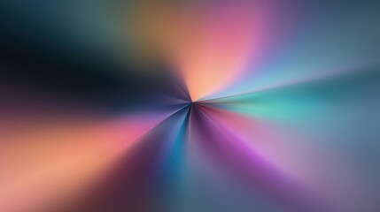 Abstract digital artwork with symmetrical ovals radiating vibrant pink blue green orange gradients against dark backgrou