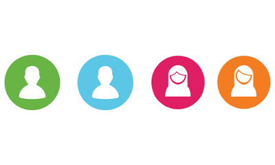 User Icon Vectors & Profile Avatar Graphics | Diverse People & Account Icons