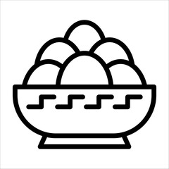 A simple single chinese tangyuan icon for design element or coloring book element