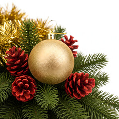 christmas decoration on white background