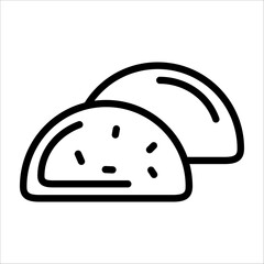 A simple single chinese roujiamo icon for design element or coloring book element