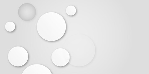Abstract vector background with circles. white abstract background with realistic circles.  white circles of different sizes. Design for poster, brochure, flyer, banner template, book cover, wallpaper