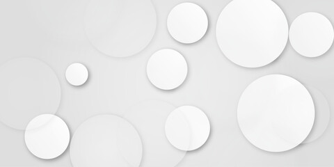 Abstract vector background with circles. white abstract background with realistic circles.  white circles of different sizes. Design for poster, brochure, flyer, banner template, book cover, wallpaper