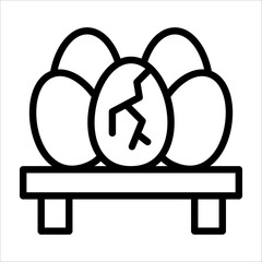 A simple single chinese tea egg icon for design element or coloring book element