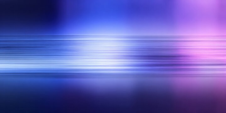 Horizontal streaks of light create an abstract background with blue and purple color tones
