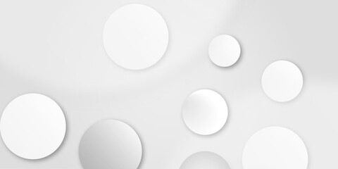 Abstract vector background with circles. white abstract background with realistic circles.  white circles of different sizes. Design for poster, brochure, flyer, banner template, book cover, wallpaper