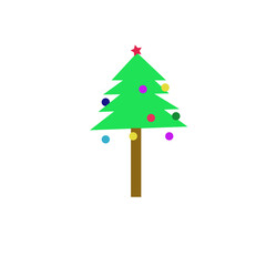 christmas tree on white background