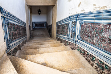 Stairs inside the University of Coimbra, former Royal Palace at Coimbra, Portugal