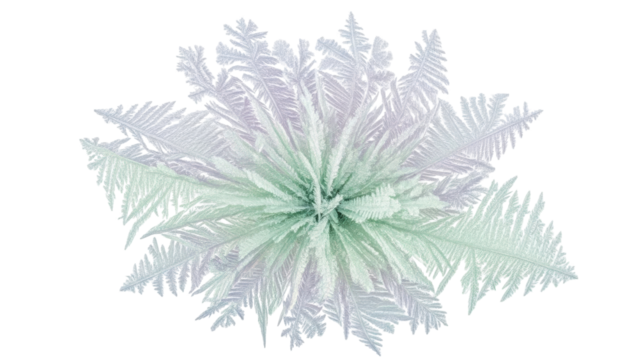 Isolated pattern of crystal formations, intricate and fragile design, ethereal beauty