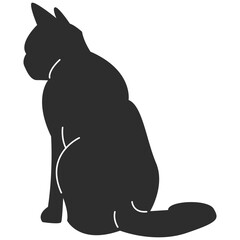 Playful Cat Silhouette