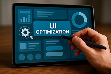 UI optimization digital business concept using technology on the tablet.