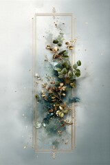 Elegant botanical artwork featuring soft hues and delicate floral elements in an artistic design