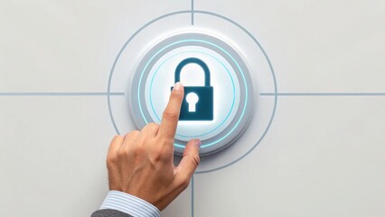Human Hand Pressing Digital Lock Interface Standard Version 2