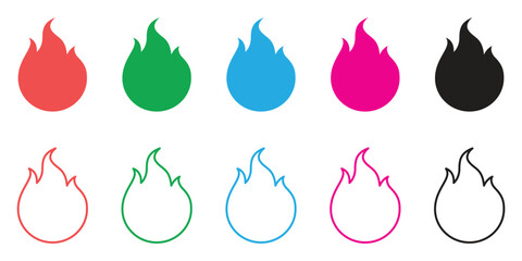 flame icon vector