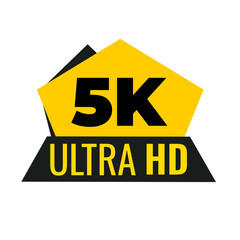 Obraz premium 5K ULTRA HD png, yellow colour tag, high resolution media icon, modern digital layout, transparent minimal design, creative flat art