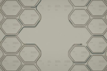Futuristic hexagonal pattern background for technology concepts with empty copy space