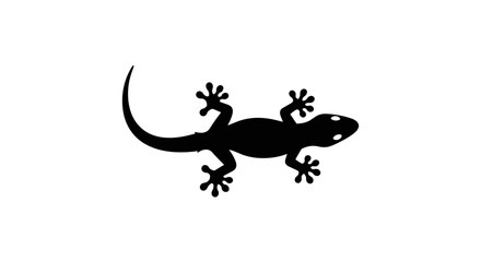 Silhouette of a Gecko A Simple and Striking Design 1.